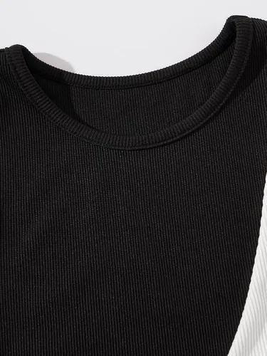 Vista 3 de Verdusa Camiseta sin mangas con cuello redondo y acanalado para mujer