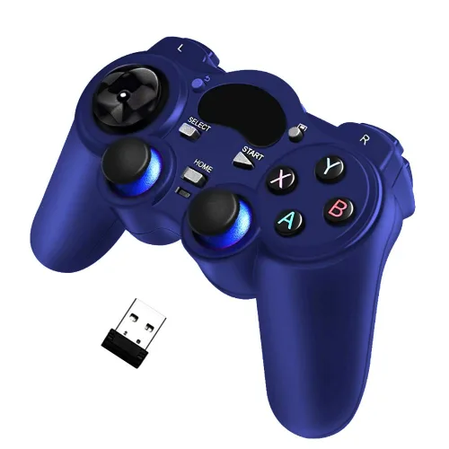 Vista 2 de USB Wireless Gaming Controller Gamepad for PCLaptop Computer(Windows XP7810) & PS3 & Android & Steam (Blue)