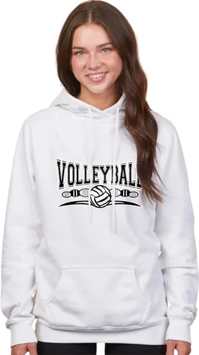 Vista 40 de Go All Out Sudadera con capucha para hombre y mujer con diseño fresco de voleibol