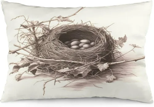 Vista 29 de Funda de almohada rústica de 12 x 20 pulgadas, diseño de cabaña en el bosque, súper suave, funda de cojín impresa de doble cara, funda de almohada