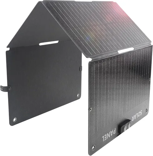 Vista 13 de EYONGPV Panel solar plegable portátil de 14 W y cargador solar con salida USB-C Croc-Eye, cargador solar compacto impermeable IP67 para teléfonos