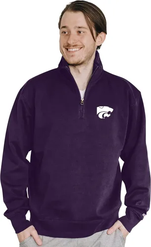 Vista 108 de Blue 84 Sudadera con cremallera de un cuarto para hombre de la NCAA