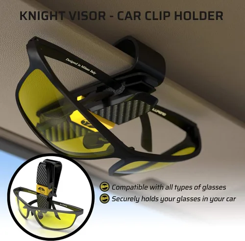 Vista 6 de BLUPOND Gafas de conducción nocturna para hombres/mujeres - HD Yellow Vision para máxima claridad - Rally Negro