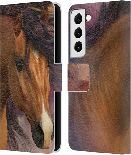 Vista 83 de Head Case Designs Officially Licensed Laurie Prindle A Morgan Christmas Western Stallion Leather Wallet Case Compatible with Samsung Galaxy A07 4G