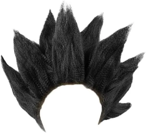 Vista 2 de Miccostumes - Peluca para disfraz de hombre de Goku Dragon Ball Negro