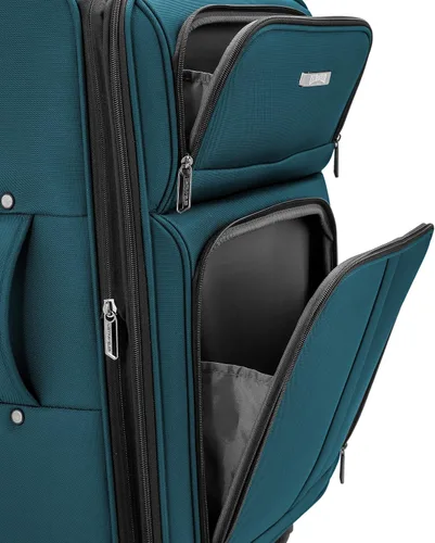Vista 3 de U.S. Traveler - Equipaje extensible con ruedas giratorias y costado blando Anzio., Color verde azulado.), US08120E