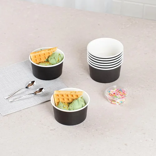 Vista 8 de Restaurantware Coppetta Coppetta - Coppetta - Coppetta Large Hot & Cold To Go Cups: perfecto para cafés - Taza de papel reciclable ecológica