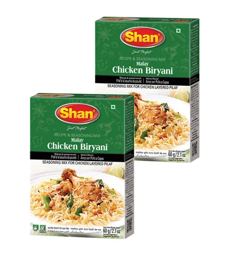 Vista 101 de Shan Chicken 65 - Mezcla de recetas y condimentos de 2.1 oz (60 g) - Polvo de especias para pollo frito picante agridulce - Adecuado