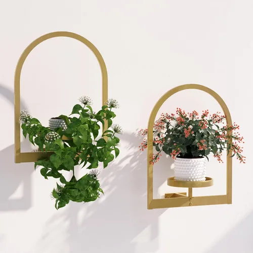Vista 12 de Flenpptly Soporte para plantas de pared, maceta de pared para plantas de interior, estantes de ventana para múltiples plantas en interiores