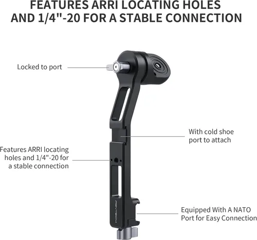 Vista 2 de PGYTECH Soporte de agarre compatible con DJI RS3 / RS3 Pro y Mini / RS2 / RSC2 Ronin estabilizador de mango cardán