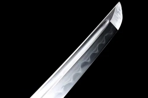 Vista 7 de Espada Katana Samurái japonesa afilada de acero plegado templado de arcilla de 41 pulgadas, vaina de palisandro