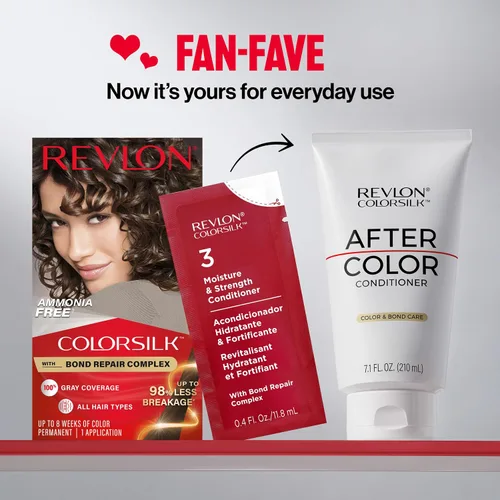 Vista 7 de Revlon ColorSilk with Bond Repair Complex, color permanente para el cabello rubio, cobertura 100 % de las canas, tinte para el cabello sin amoníaco