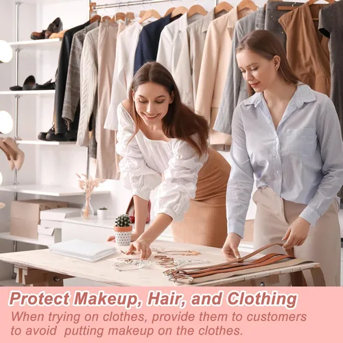 Vista 6 de Tegeme 30 Piezas Protector Facial para Maquillaje Capucha Desechable Máscara Cosmética Desechable para Belleza Maquillaje y Protector de Ropa