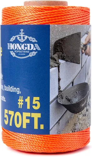 Vista 9 de HONGDA #18 - Línea de polipropileno trenzado Mason de 215 pies, naranja