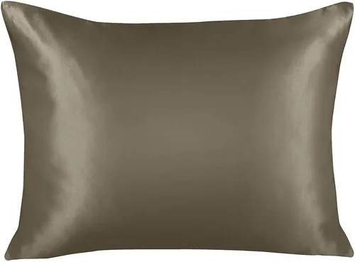 Vista 27 de ShopBedding - Lujosa funda de almohada de satén para el cabello, 2 unidades, satinada, estándar, con cremallera, estampado de cebra marrón