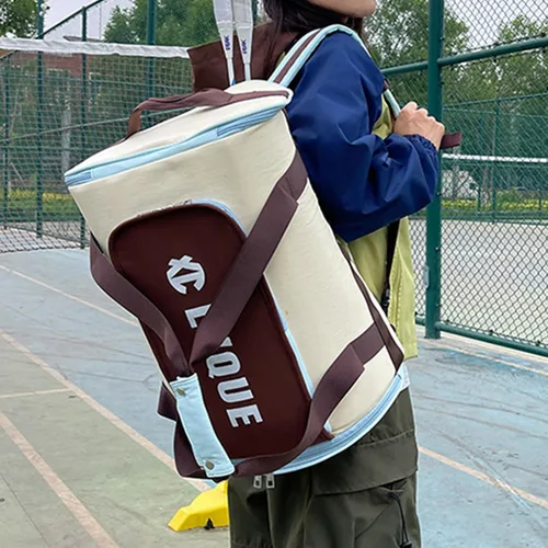 Vista 5 de Bolsa deportiva de gimnasio para hombres y mujeres con compartimento para zapatos, bolsa de viaje de viaje, mochilas para pasar la noche