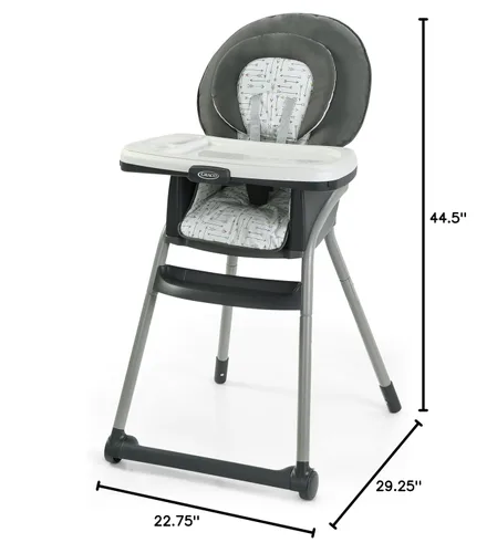 Vista 9 de Graco® Table2Table LX Silla alta 6 en 1, flechas con soporte de cabeza para bebés y bandeja extraíble con una mano