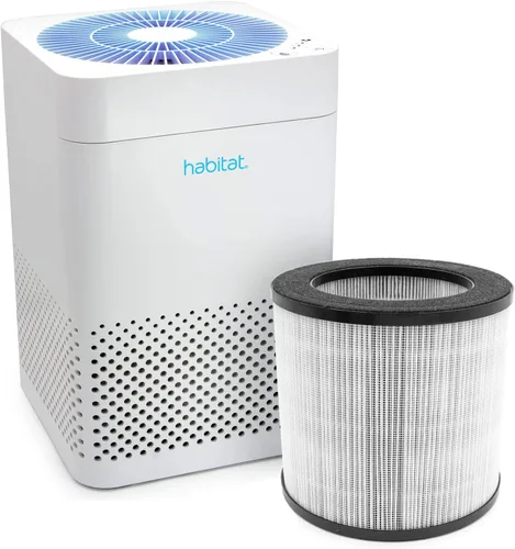 Vista 2 de Habitat Sistema de filtro de aire de filtración HEPA verdadero 150A(e), sensor de calidad del aire en tiempo real, cubre hasta 150 pies, elimina