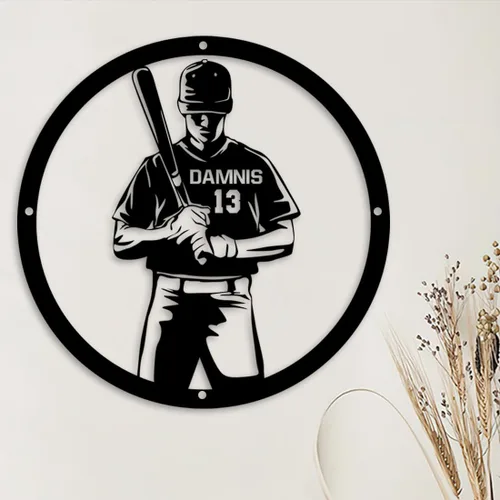 Vista 3 de Regalos de béisbol personalizados para niños y niños, letreros de neón personalizados para decoración de pared, luces de neón deportivas, barra LED