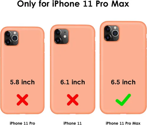 Vista 4 de DTTO Compatible con iPhone 11 Pro Max, [Serie Romance] Funda de silicona [Protección mejorada de cámara y pantalla] con cojín de rejilla de panal