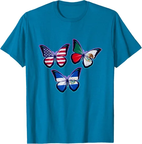 Vista 10 de Multiculti Heritage. Camiseta El Salvador México y Estados Unidos