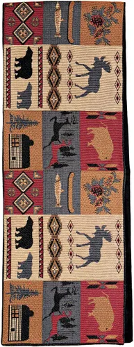 Vista 10 de Kinara Camino de mesa de caballos corriendo - Diseño nativo americano del suroeste - Patrón hermoso y único - Tejido fino de 12.25 x 72 pulgadas.