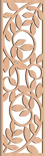 Vista 59 de 9 3/8"W x 24 3/8"H x 1/4"T Utica Decorativo Fretwork Madera Paneles de Pared, Abedul