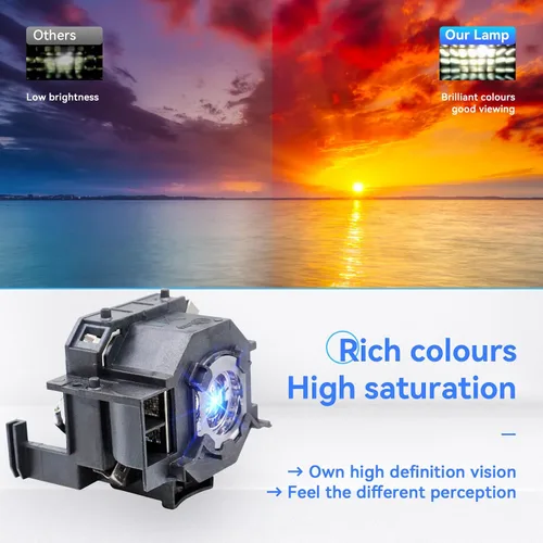 Vista 4 de Para Epson ELPLP41 PowerLite Home Cinema 700 77C 78 S5 S6 W6, EMP-260 EMP-77C EMP-S5 EMP-S52 EMP-X5 EMP-X52 EMP-X6, EX21 EX30 EX50 EX70 H22 83A