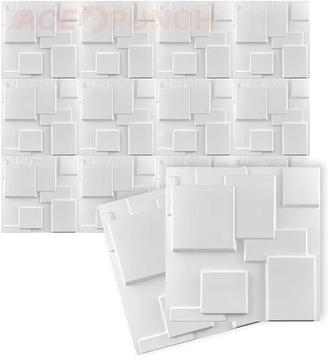 Vista 6 de AP1216 - 12 piezas de paneles de pared 3D 3D con textura de PVC, impermeables, resistentes a los arañazos, diseño de diamante blanco de 12 x 12