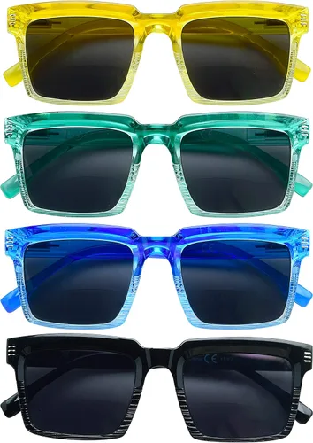 Vista 7 de CessBlu Paquete de 4 lentes de lectura bifocales para mujeres, lectores, bifocales de moda