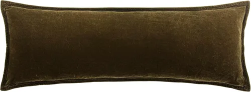 Vista 10 de HiEnd Accents Stella Almohada Lumbar de Terciopelo de Seda Sintética, 14x42 pulgadas, Negro, Ropa de Cama de Lujo de Estilo Romántico Occidental