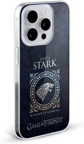 Vista 2 de Head Case Designs Funda rígida con licencia oficial de HBO Game of Thrones Stark Metallic Sigils compatible con Apple iPhone 13 Pro Max Rígido