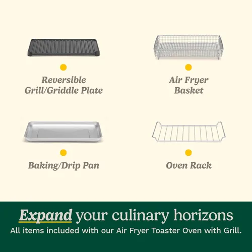 Vista 4 de Cuisinart Horno Tostador Freidora de Aire con Parrilla, 1800W Horno Freidora de Aire 8 en 1 con Opciones de Hornear, Hornear por Convección