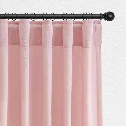 Vista 18 de Jowels Natural Linen Curtains 96 Inches Long 2 Panels for Living Room