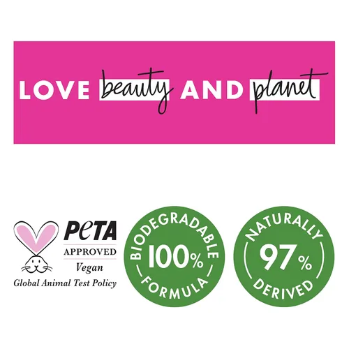 Vista 10 de Love Beauty and Planet Champú Leche Humedad y rebote para ondas y rizos Aceite de arroz y esencia de angélica Champú 100 por ciento biodegradable