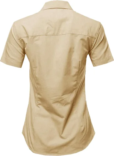 Vista 3 de A2Y Camisa básica duradera de manga corta con botones para mujer