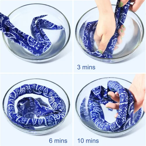 Vista 4 de Bufanda de enfriamiento de hielo, bandana de enfriamiento para cuello, bufandas de enfriamiento para hombres y mujeres, actividades al aire libre