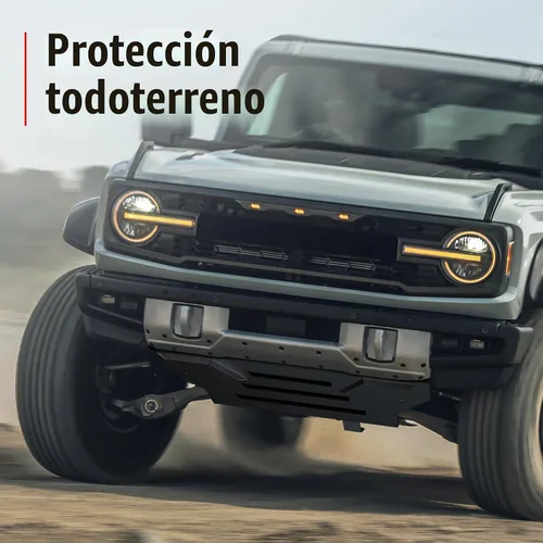Vista 6 de para Ford Bronco Placa de Deslizamiento Frontal de Acero al Carbono Cubierta de Parachoques Compatible con Ford Bronco 2/4 Puertas 2021 2022 2023