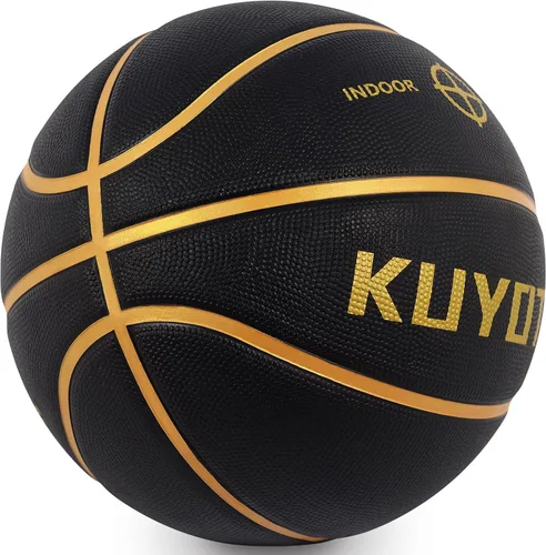 Vista 11 de KUYOTQ - Baloncesto para niños, jóvenes y adultos, tamaño 3/4/5/6/7 (22/25.5/27.5/28.5/29.5"), baloncesto premium de goma o cuero sintético