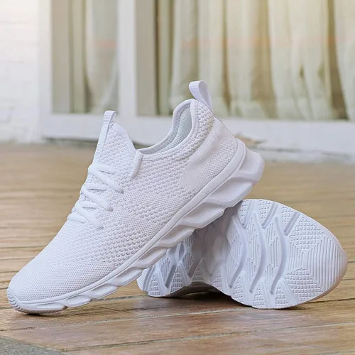 Vista 5 de Damyuan - Tenis para mujer informales, con cordones, ligeros, para caminar o correr