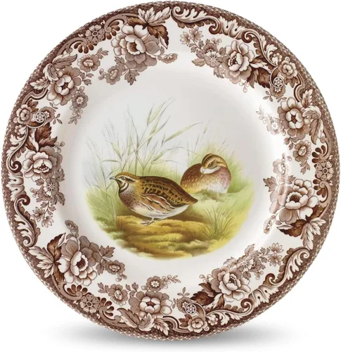 Vista 6 de Spode Plato de sopa de ciervos Woodland American Wildlife