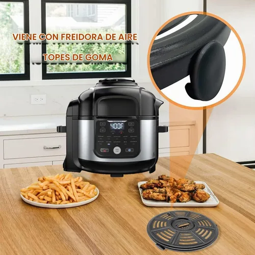 Vista 7 de ALJ Estante para freidora de aire de 6.5 cuartos para freidora de aire Ninja OS300/OS301/FD302/FD305/OP302 Foodi para freidora de aire, parrilla