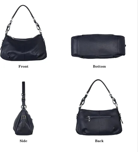 Vista 4 de HESHE Bolsos de cuero y bolsos de hombro Hobo, bolso de mano, bolso cruzado, bolso de diseñador para mujer
