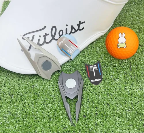 Vista 6 de Golf Ball Marker, Golf Alignment Ball Marker for Putting, Golf Divot Tool, Golf Training Aid Golf Accessories with Hat Clip, Cleaner, Club Holder