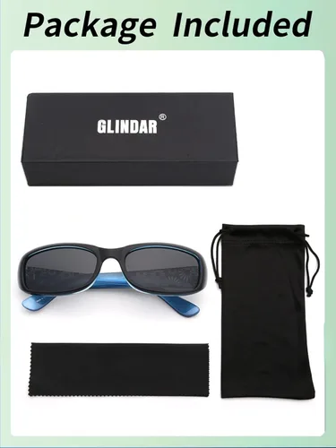 Vista 7 de GLINDAR Gafas de sol polarizadas para mujer gafas de sol rectangulares para conducir pesca compras UV400