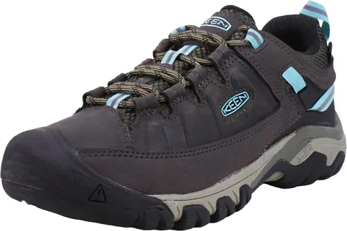 Vista 8 de KEEN Targhee 3 - Botas de senderismo impermeables de corte bajo para mujer Alcatraz/Blue Turquoise
