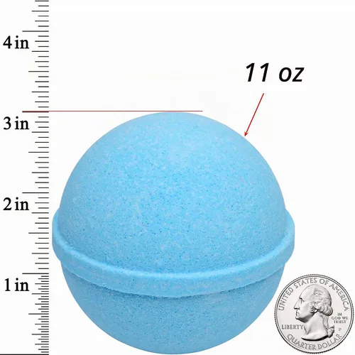 Vista 4 de Ocean Breeze - Juego de 2 bombas de baño de lavanda con anillo tamaño 6 en el interior, cada una fabricada en Estados Unidos