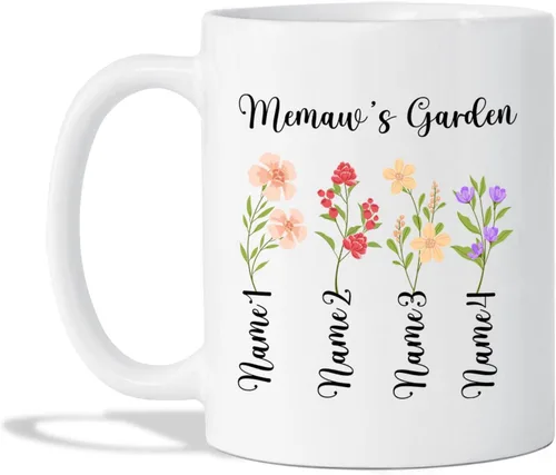 Vista 9 de Taza de café con texto en inglés "Best Memaw Ever", taza de cerámica personalizada con memaw única, taza de cerámica con la frase "Best Memaw Ever