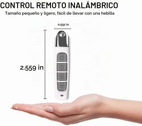 Vista 4 de Control remoto universal para puerta de 433 mhz, control remoto de puerta, clonación, control remoto, 4 botones, control remoto de clonación