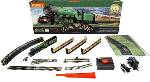Vista 11 de Juego de Tren Eléctrico Hornby - R1255M The Flying Scotsman A1Class - Juegos de Tren Iniciales Calibre OO, Trenes Vintage para Adultos, Pequeño